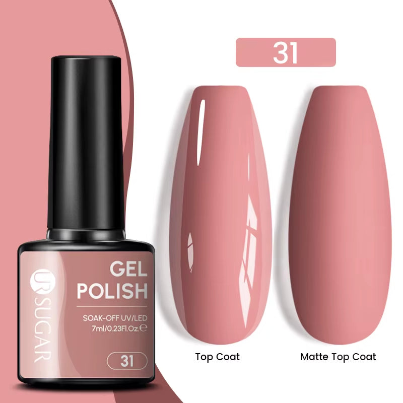 Gold Glitter Gel Nail Polish – Champagne Sparkle UV Semi-Permanent 7ml