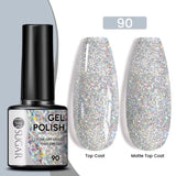 Gold Glitter Gel Nail Polish – Champagne Sparkle UV Semi-Permanent 7ml