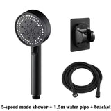 High Pressure Shower Head 5 Modes Adjustable Water Saving Handheld