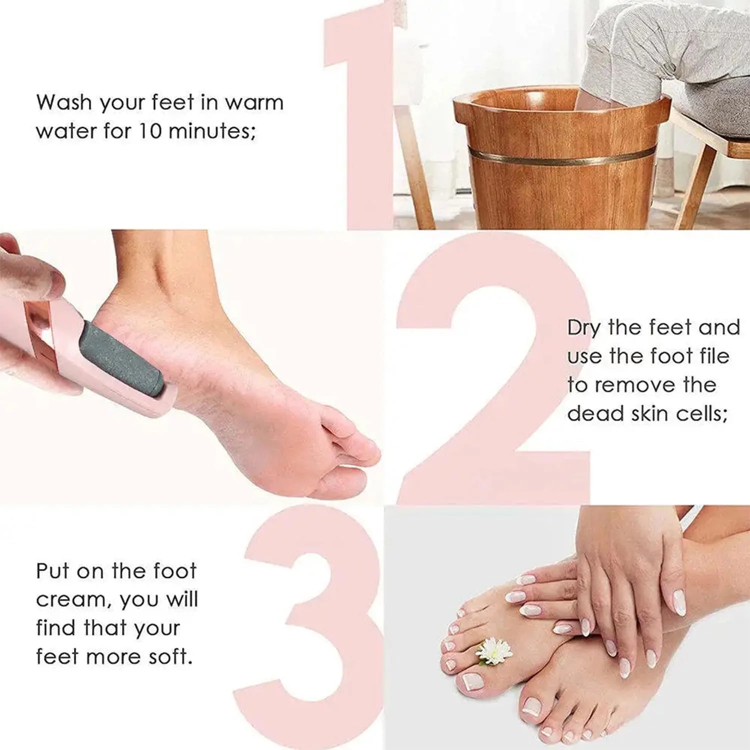 Electric Pedicure Callus Remover Tool for Hard Skin & Foot Care