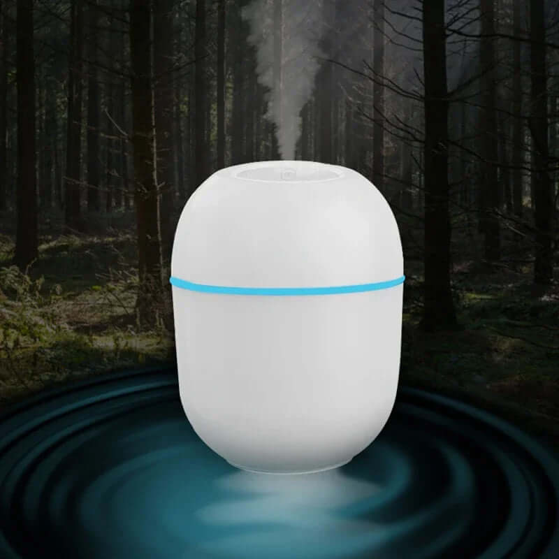 220Ml Mini Air Humidifier with LED Night Lamp Aromatherapy Oil Diffuser Mist Maker USB Rechargable for Car Home Office