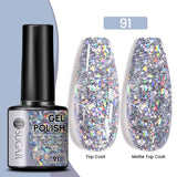Gold Glitter Gel Nail Polish – Champagne Sparkle UV Semi-Permanent 7ml