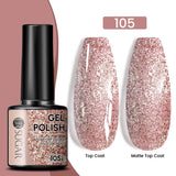 Gold Glitter Gel Nail Polish – Champagne Sparkle UV Semi-Permanent 7ml