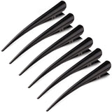 Large Long Alligator Hair Clips for Styling Salon Sectioning, 5 Inch Rust-Proof Durable Non-Slip Duckbill Metal Clips for Women Thick and Thin Hair (6 Pack) Black