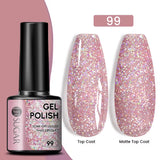 Gold Glitter Gel Nail Polish – Champagne Sparkle UV Semi-Permanent 7ml