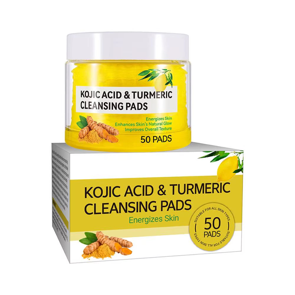 Kojic Acid Pads – Turmeric Exfoliating Facial Cleansing Pads (40/50 Pcs)