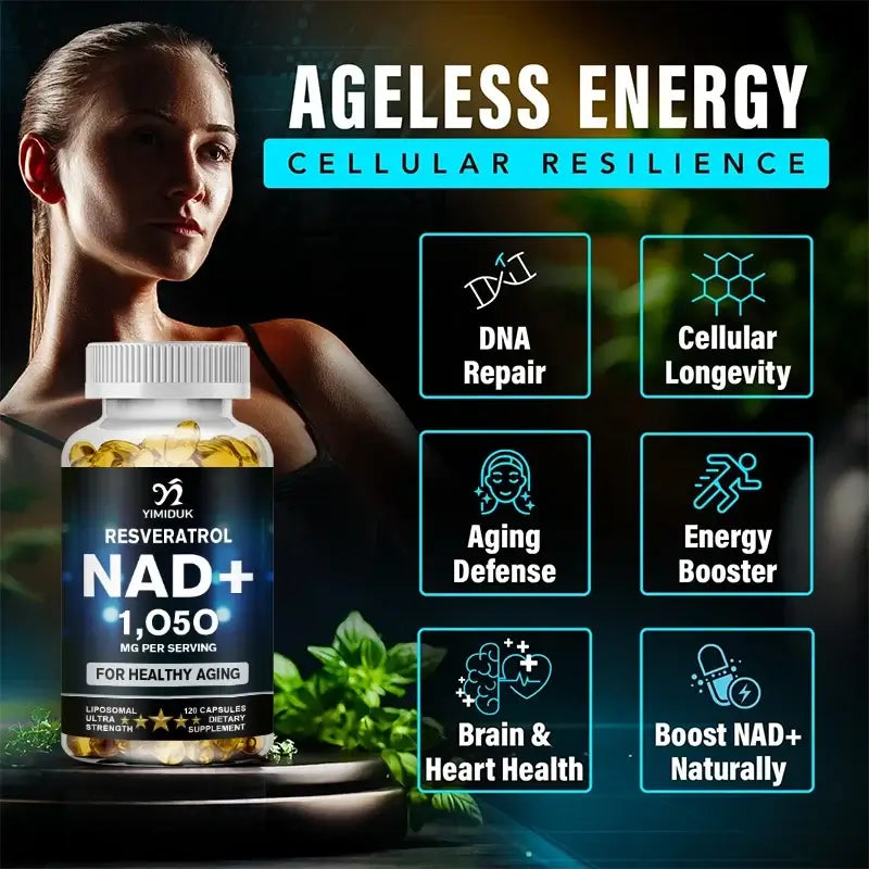 Elevate Your Vitality with Our 1500mg Liposomal NAD+ Supplement - Boost Stamina & Embrace Healthy Aging!