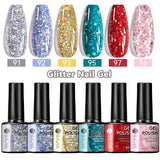 Gold Glitter Gel Nail Polish – Champagne Sparkle UV Semi-Permanent 7ml