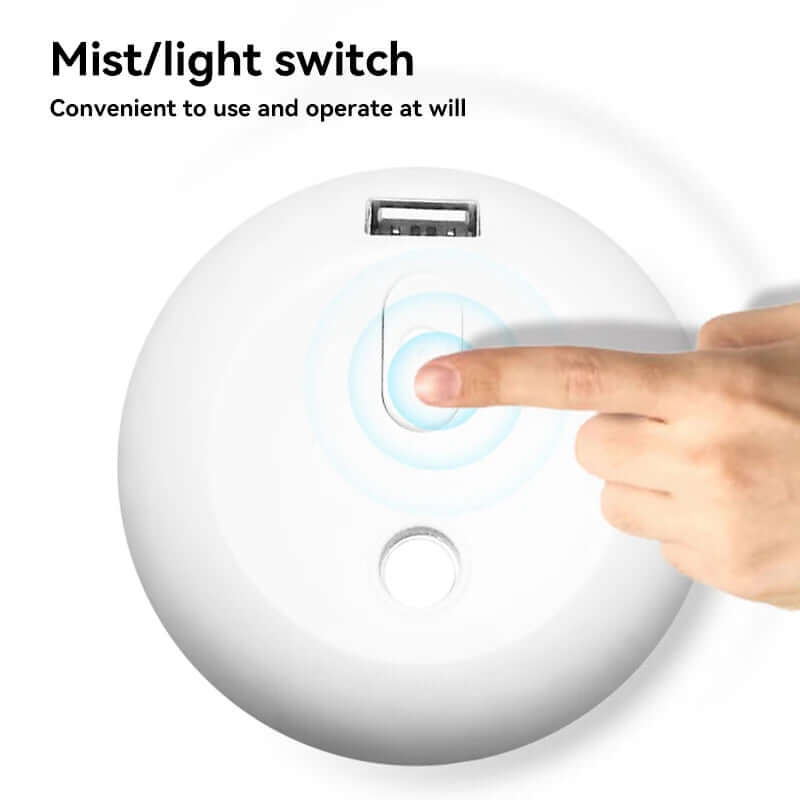 220Ml Mini Air Humidifier with LED Night Lamp Aromatherapy Oil Diffuser Mist Maker USB Rechargable for Car Home Office