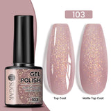 Gold Glitter Gel Nail Polish – Champagne Sparkle UV Semi-Permanent 7ml