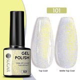Gold Glitter Gel Nail Polish – Champagne Sparkle UV Semi-Permanent 7ml