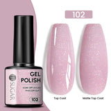Gold Glitter Gel Nail Polish – Champagne Sparkle UV Semi-Permanent 7ml