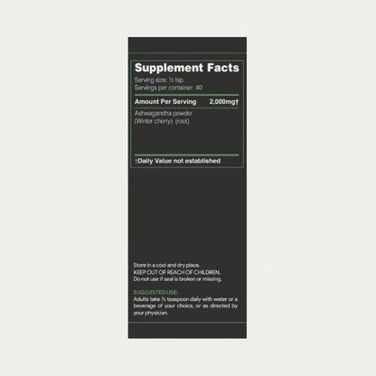 Ashwagandha Powder Supplement for Energy &amp; Stress Relief