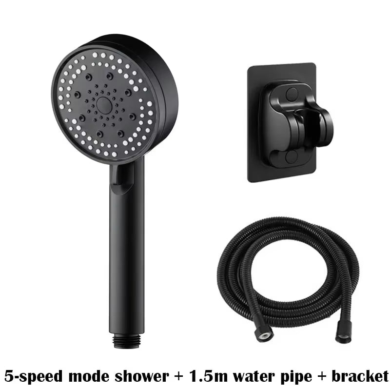 High Pressure Shower Head 5 Modes Adjustable Water Saving Handheld