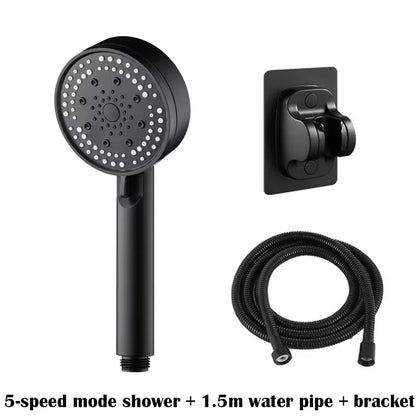 High Pressure Shower Head 5 Modes Adjustable Water Saving Handheld
