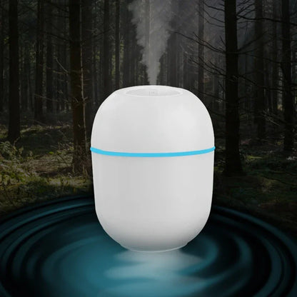 220Ml Mini Air Humidifier with LED Night Lamp Aromatherapy Oil Diffuser Mist Maker USB Rechargable for Car Home Office