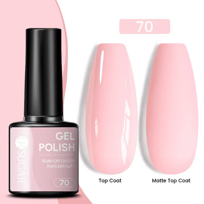 Gold Glitter Gel Nail Polish – Champagne Sparkle UV Semi-Permanent 7ml