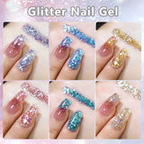 Gold Glitter Gel Nail Polish – Champagne Sparkle UV Semi-Permanent 7ml