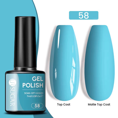 Gold Glitter Gel Nail Polish – Champagne Sparkle UV Semi-Permanent 7ml