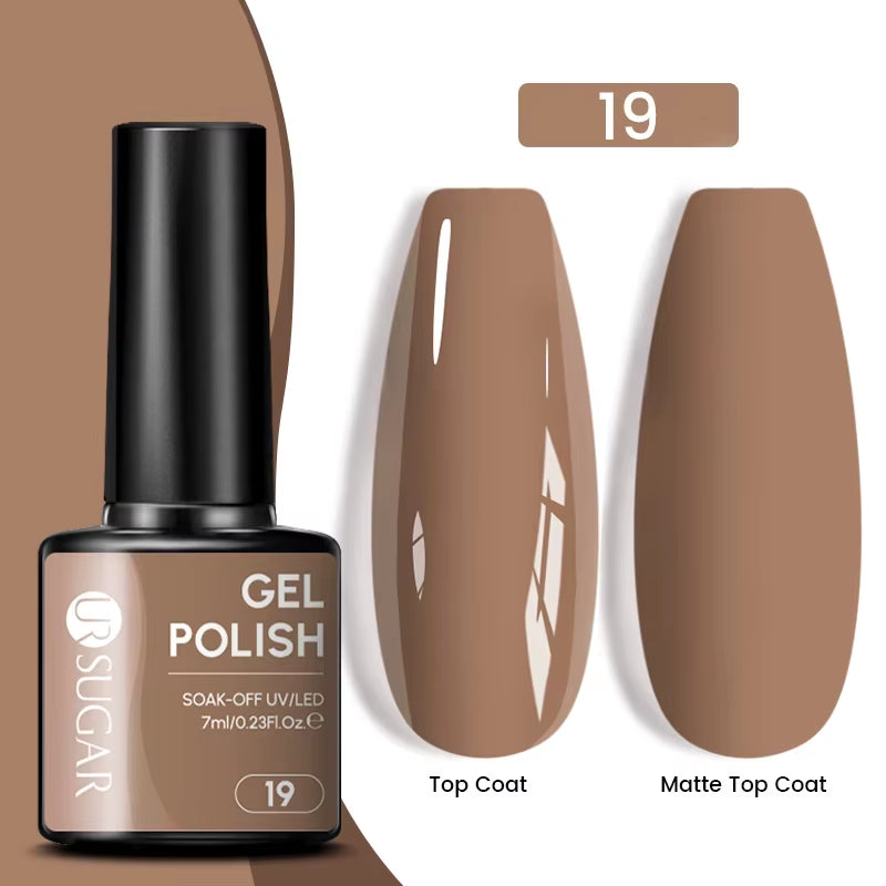 Gold Glitter Gel Nail Polish – Champagne Sparkle UV Semi-Permanent 7ml