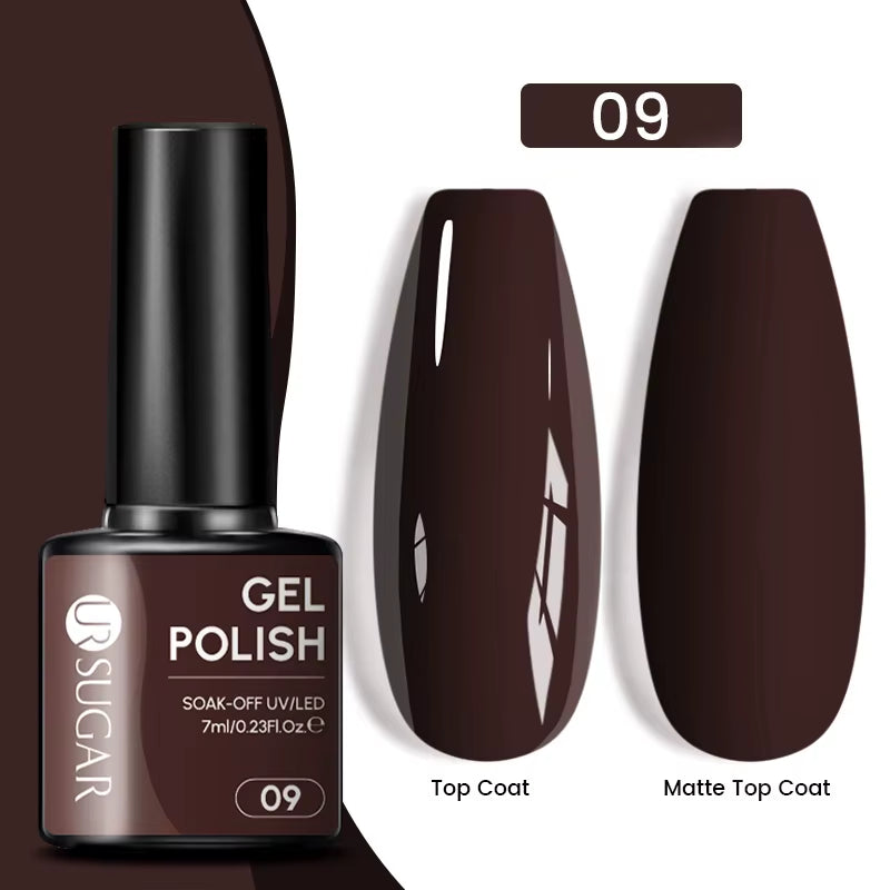 Gold Glitter Gel Nail Polish – Champagne Sparkle UV Semi-Permanent 7ml