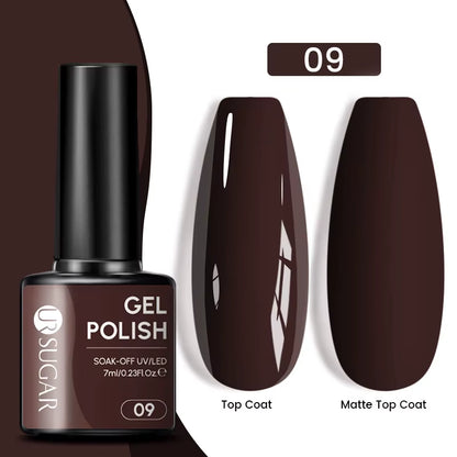 Gold Glitter Gel Nail Polish – Champagne Sparkle UV Semi-Permanent 7ml