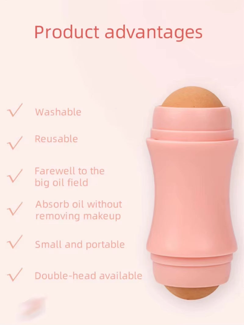 Oil Absorbing Roller – MatteGlow™ Reusable Volcanic Face Roller