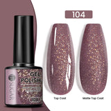 Gold Glitter Gel Nail Polish – Champagne Sparkle UV Semi-Permanent 7ml