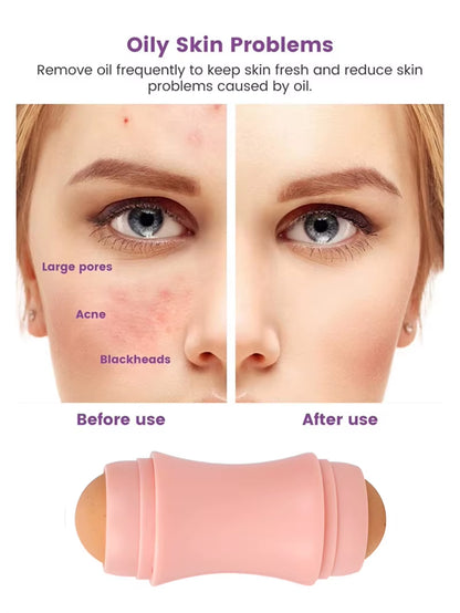 Oil Absorbing Roller – MatteGlow™ Reusable Volcanic Face Roller