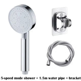 High Pressure Shower Head 5 Modes Adjustable Water Saving Handheld