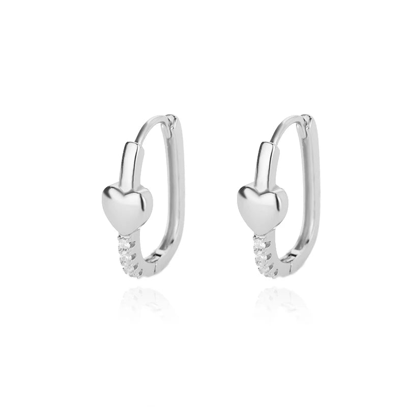 Gold Stainless Steel Round Hoop Earrings for Women