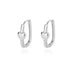Gold Stainless Steel Round Hoop Earrings for Women