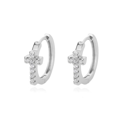 Gold Stainless Steel Round Hoop Earrings for Women