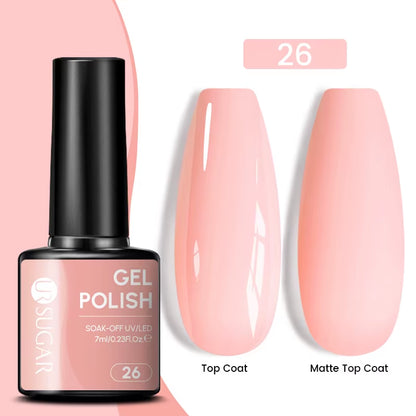 Gold Glitter Gel Nail Polish – Champagne Sparkle UV Semi-Permanent 7ml