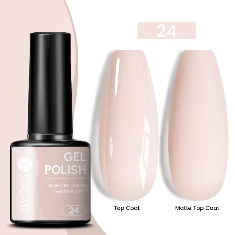 Gold Glitter Gel Nail Polish – Champagne Sparkle UV Semi-Permanent 7ml