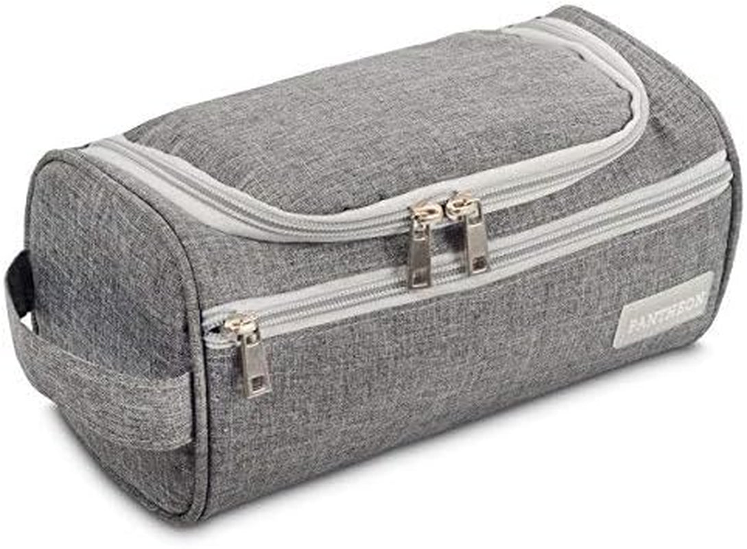 Travel Toiletry Bag for Men and Women, Travel Bag for Toiletries, Dopp Kit for Men, Travel Bathroom Bag, Mens Travel Bag Hanging Toiletry Organizer Toiletry Kit for Traveling (Gray)