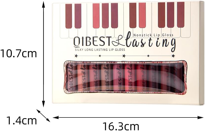 Ultimate 12-Piece Matte Liquid Lipstick Set - 24-Hour Waterproof &amp; Long-Lasting Lip Color for Women &amp; Girls - Perfect Gift for Any Occasion!