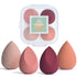 COSTICA Makeup Sponge Set Blender, Beauty Sponge Makeup Blender Flawless for Liquid - Multi Colored 4 Pcs Rose Series
