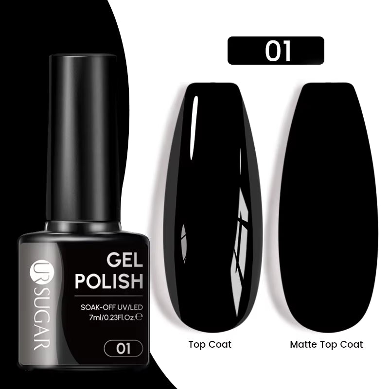 Gold Glitter Gel Nail Polish – Champagne Sparkle UV Semi-Permanent 7ml