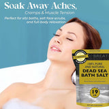 Dead Sea Salt Bath Soak 19 lbs Fine Grain for Relaxation & Skin Care