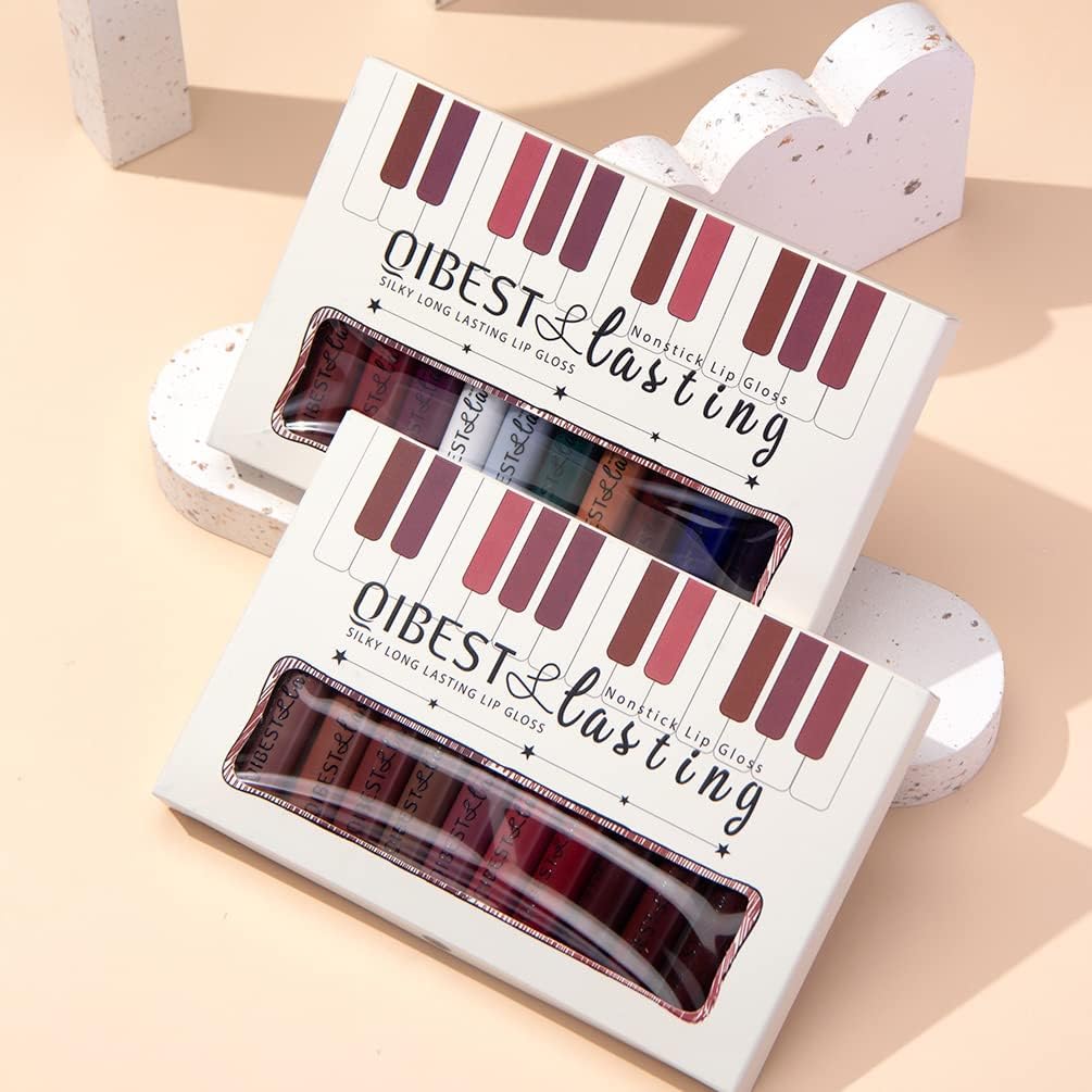 Ultimate 12-Piece Matte Liquid Lipstick Set - 24-Hour Waterproof &amp; Long-Lasting Lip Color for Women &amp; Girls - Perfect Gift for Any Occasion!