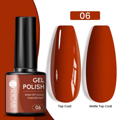 Gold Glitter Gel Nail Polish – Champagne Sparkle UV Semi-Permanent 7ml
