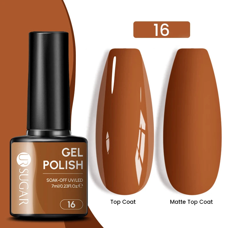 Gold Glitter Gel Nail Polish – Champagne Sparkle UV Semi-Permanent 7ml