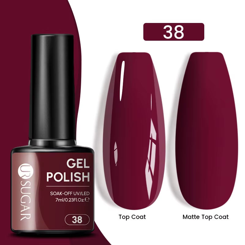 Gold Glitter Gel Nail Polish – Champagne Sparkle UV Semi-Permanent 7ml