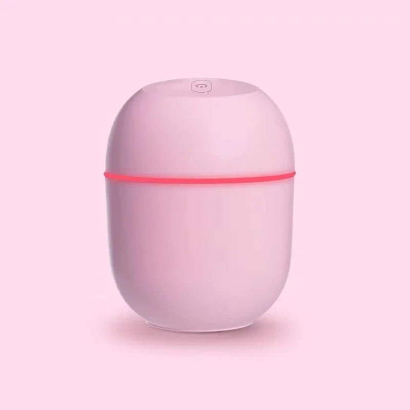 220Ml Mini Air Humidifier with LED Night Lamp Aromatherapy Oil Diffuser Mist Maker USB Rechargable for Car Home Office