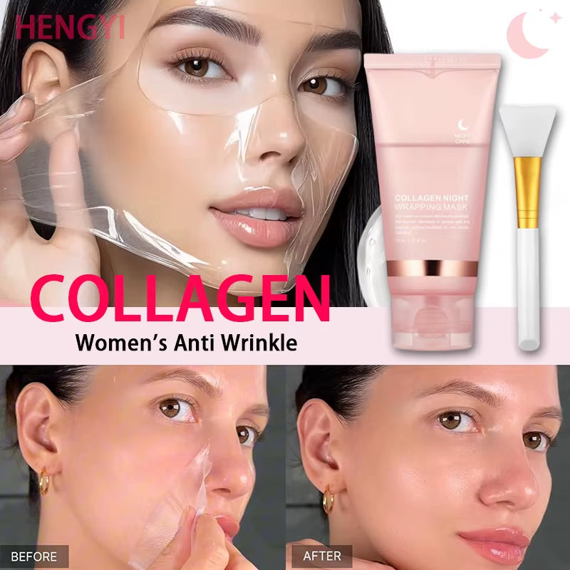 DermaGlow™ 5PC Korean Collagen Peel-Off Mask – Elasticity Boost &amp; Deep Hydration for Radiant, Firm Skin