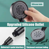 High Pressure Shower Head 5 Modes Adjustable Water Saving Handheld