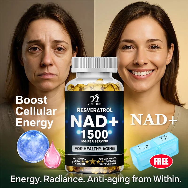 Elevate Your Vitality with Our 1500mg Liposomal NAD+ Supplement - Boost Stamina &amp; Embrace Healthy Aging!