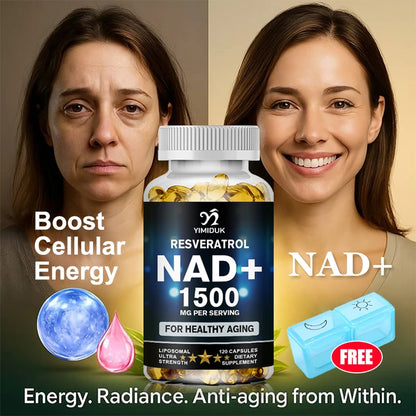 Elevate Your Vitality with Our 1500mg Liposomal NAD+ Supplement - Boost Stamina &amp; Embrace Healthy Aging!