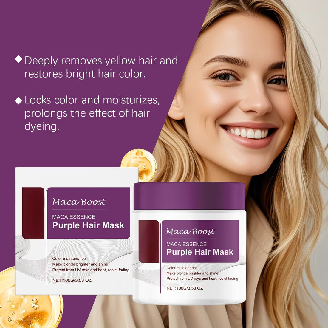 Purple Hair Mask – Remove Brass &amp; Yellow Tones